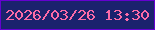 文字の大きさ：1、枠の色：6501cf、背景の色：1b226d、文字の色：fc6ba7 無料ブログパーツのブログ時計