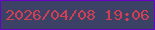 文字の大きさ：2、枠の色：6505c2、背景の色：3b4265、文字の色：d04055 無料ブログパーツのブログ時計