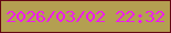 文字の大きさ：1、枠の色：650614、背景の色：b49f51、文字の色：f01bf0 無料ブログパーツのブログ時計