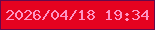 文字の大きさ：1、枠の色：65094b、背景の色：e50220、文字の色：fe94c3 無料ブログパーツのブログ時計