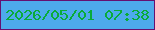 文字の大きさ：2、枠の色：651071、背景の色：4daaeb、文字の色：09ab39 無料ブログパーツのブログ時計