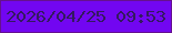 文字の大きさ：5、枠の色：65118e、背景の色：7206f1、文字の色：341960 無料ブログパーツのブログ時計