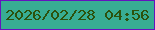 文字の大きさ：2、枠の色：6513be、背景の色：38ad93、文字の色：2c520d 無料ブログパーツのブログ時計