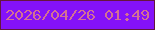 文字の大きさ：5、枠の色：65163f、背景の色：8412f9、文字の色：d47193 無料ブログパーツのブログ時計