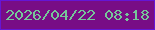 文字の大きさ：2、枠の色：6516d5、背景の色：780d85、文字の色：76c699 無料ブログパーツのブログ時計