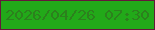 文字の大きさ：2、枠の色：65173b、背景の色：22a919、文字の色：2c811d 無料ブログパーツのブログ時計