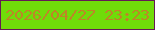 文字の大きさ：5、枠の色：651a55、背景の色：70dc09、文字の色：be8527 無料ブログパーツのブログ時計