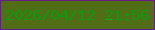 文字の大きさ：1、枠の色：651b8a、背景の色：516d15、文字の色：089e0f 無料ブログパーツのブログ時計