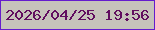 文字の大きさ：2、枠の色：651ccd、背景の色：c6c3bb、文字の色：610e5f 無料ブログパーツのブログ時計