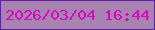 文字の大きさ：1、枠の色：651fa6、背景の色：a883b2、文字の色：d802bf 無料ブログパーツのブログ時計