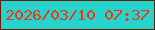 文字の大きさ：4、枠の色：652101、背景の色：27d3cd、文字の色：f7350d 無料ブログパーツのブログ時計