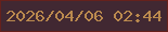 文字の大きさ：5、枠の色：65211c、背景の色：412832、文字の色：ba894e 無料ブログパーツのブログ時計
