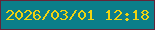 文字の大きさ：1、枠の色：652438、背景の色：0b7e8a、文字の色：f0d310 無料ブログパーツのブログ時計