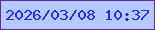 文字の大きさ：4、枠の色：652899、背景の色：b5c9ff、文字の色：262bee 無料ブログパーツのブログ時計