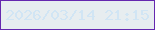 文字の大きさ：2、枠の色：6528af、背景の色：e7edf0、文字の色：d1e5f4 無料ブログパーツのブログ時計