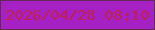 文字の大きさ：3、枠の色：652959、背景の色：a621c3、文字の色：be2153 無料ブログパーツのブログ時計