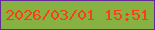 文字の大きさ：4、枠の色：65299a、背景の色：88b144、文字の色：f84013 無料ブログパーツのブログ時計