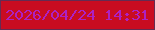 文字の大きさ：4、枠の色：652b52、背景の色：c90c21、文字の色：ad21c2 無料ブログパーツのブログ時計