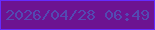 文字の大きさ：1、枠の色：652bff、背景の色：6d1391、文字の色：5449b2 無料ブログパーツのブログ時計