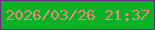 文字の大きさ：5、枠の色：652c7f、背景の色：0ab025、文字の色：df8f7b 無料ブログパーツのブログ時計