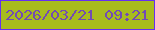 文字の大きさ：3、枠の色：6530f1、背景の色：a8bc1d、文字の色：734bb3 無料ブログパーツのブログ時計