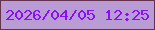 文字の大きさ：3、枠の色：653151、背景の色：ba9cd4、文字の色：8d0df4 無料ブログパーツのブログ時計
