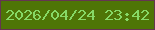 文字の大きさ：1、枠の色：653551、背景の色：4e7506、文字の色：86d865 無料ブログパーツのブログ時計