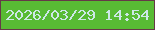 文字の大きさ：4、枠の色：653947、背景の色：58bb34、文字の色：cde8e7 無料ブログパーツのブログ時計