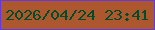 文字の大きさ：3、枠の色：653ada、背景の色：ad572e、文字の色：004d2b 無料ブログパーツのブログ時計