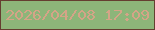 文字の大きさ：5、枠の色：653e30、背景の色：8db579、文字の色：d4a487 無料ブログパーツのブログ時計