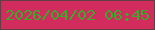 文字の大きさ：3、枠の色：653e43、背景の色：d22b5d、文字の色：36ac28 無料ブログパーツのブログ時計