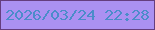 文字の大きさ：2、枠の色：653e7f、背景の色：ab91f2、文字の色：4b8cca 無料ブログパーツのブログ時計