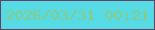 文字の大きさ：2、枠の色：653f65、背景の色：56dae4、文字の色：8bcb88 無料ブログパーツのブログ時計