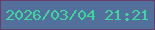 文字の大きさ：3、枠の色：65416a、背景の色：53709d、文字の色：3fd59f 無料ブログパーツのブログ時計