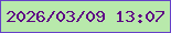 文字の大きさ：3、枠の色：6541c8、背景の色：b8e9ab、文字の色：5f0885 無料ブログパーツのブログ時計