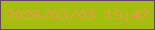 文字の大きさ：5、枠の色：654566、背景の色：a5bd0c、文字の色：e09d41 無料ブログパーツのブログ時計