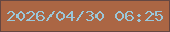 文字の大きさ：4、枠の色：654742、背景の色：ab6644、文字の色：9ac7d9 無料ブログパーツのブログ時計