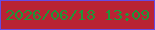 文字の大きさ：2、枠の色：654be4、背景の色：b92334、文字の色：1f9637 無料ブログパーツのブログ時計