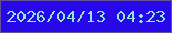 文字の大きさ：3、枠の色：655196、背景の色：2708eb、文字の色：92e7d2 無料ブログパーツのブログ時計