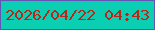 文字の大きさ：1、枠の色：6554b3、背景の色：0acfb2、文字の色：b7271b 無料ブログパーツのブログ時計