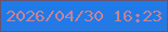 文字の大きさ：2、枠の色：655574、背景の色：217ae6、文字の色：c88297 無料ブログパーツのブログ時計
