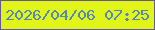 文字の大きさ：4、枠の色：65589a、背景の色：e1f618、文字の色：5187bf 無料ブログパーツのブログ時計