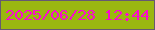 文字の大きさ：4、枠の色：655971、背景の色：9ab710、文字の色：fa0bcf 無料ブログパーツのブログ時計