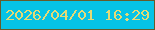 文字の大きさ：1、枠の色：655b2a、背景の色：06c3e6、文字の色：e5da76 無料ブログパーツのブログ時計