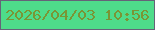 文字の大きさ：4、枠の色：656378、背景の色：4edc8a、文字の色：7a9535 無料ブログパーツのブログ時計