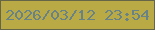 文字の大きさ：5、枠の色：656647、背景の色：baaa46、文字の色：678388 無料ブログパーツのブログ時計