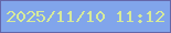 文字の大きさ：2、枠の色：6566a9、背景の色：81a5eb、文字の色：d6ea9a 無料ブログパーツのブログ時計