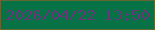 文字の大きさ：2、枠の色：656733、背景の色：077246、文字の色：65397c 無料ブログパーツのブログ時計