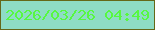 文字の大きさ：1、枠の色：656818、背景の色：8edcc4、文字の色：57f840 無料ブログパーツのブログ時計