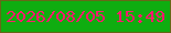 文字の大きさ：4、枠の色：656918、背景の色：0fad10、文字の色：ff1d6b 無料ブログパーツのブログ時計